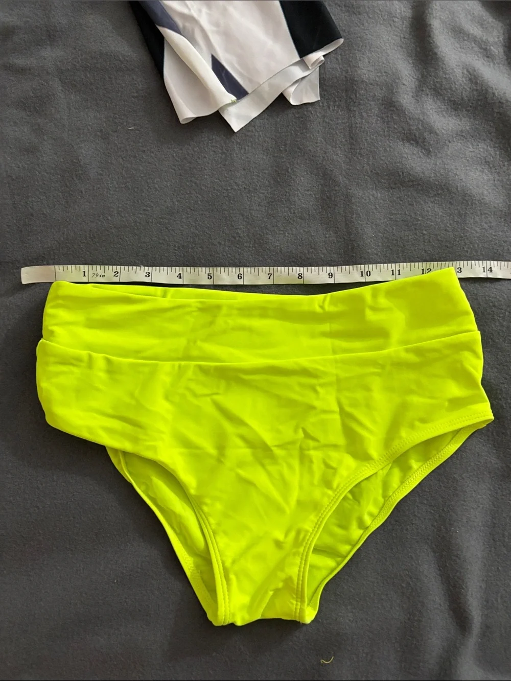 Neon Yellow Tropical Tankini Swim Dress Set Size Small